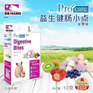 Alice Hamster Food with Fruit 500g – AE110 Alice Crispy Cereal Snacks 100g – AE171 Dr.Bunny Good Digestive Supplement 10g (Fruit Flavor) – DH03